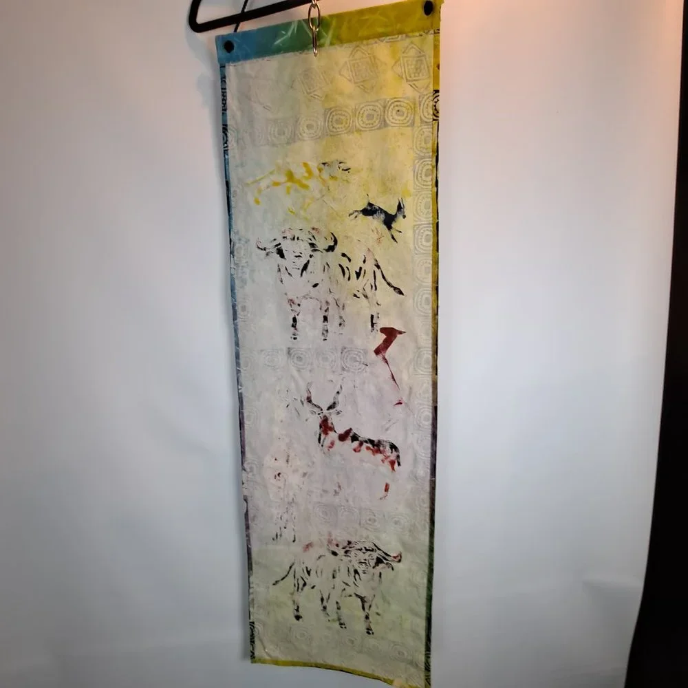 African Design Batik Wall Hanging / Scroll / Table Runner